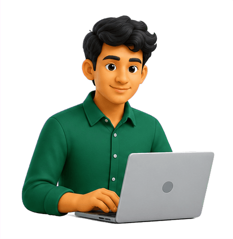 Independent professional working on a laptop