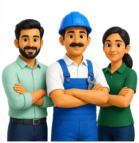 Organized company worker team